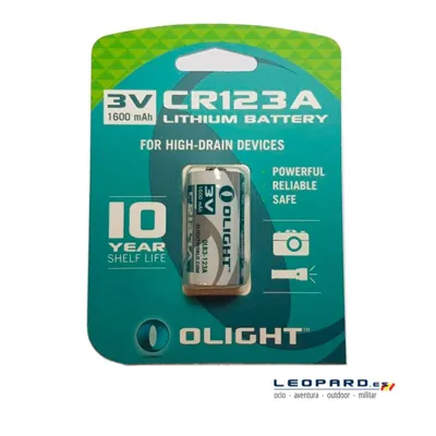 Pila Litio CR123A 3.0 V 1.600 mAh