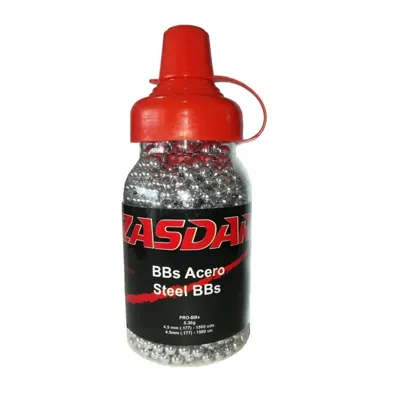 Balines Zasdar Bolas Acero BBs 4,5 mm Biberon 1500 Ud - Sherman Survival