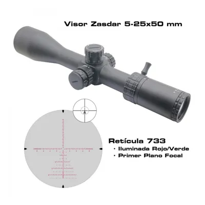 5-25x50 mm. RET.733 Mrad Iluminada R/V - Zasdar