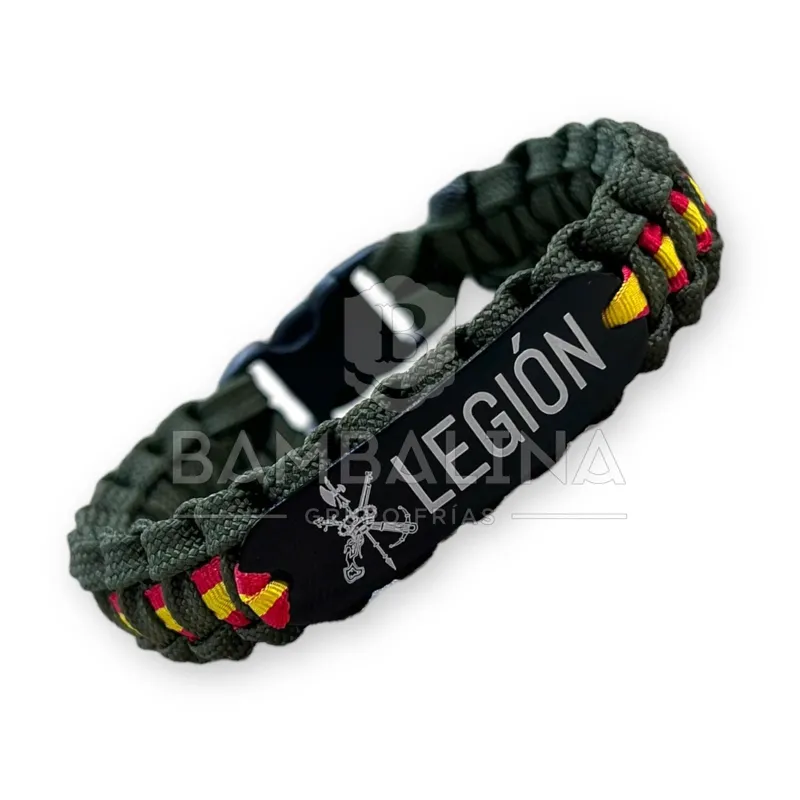 Pulsera Paracord Legión · Verde / OD