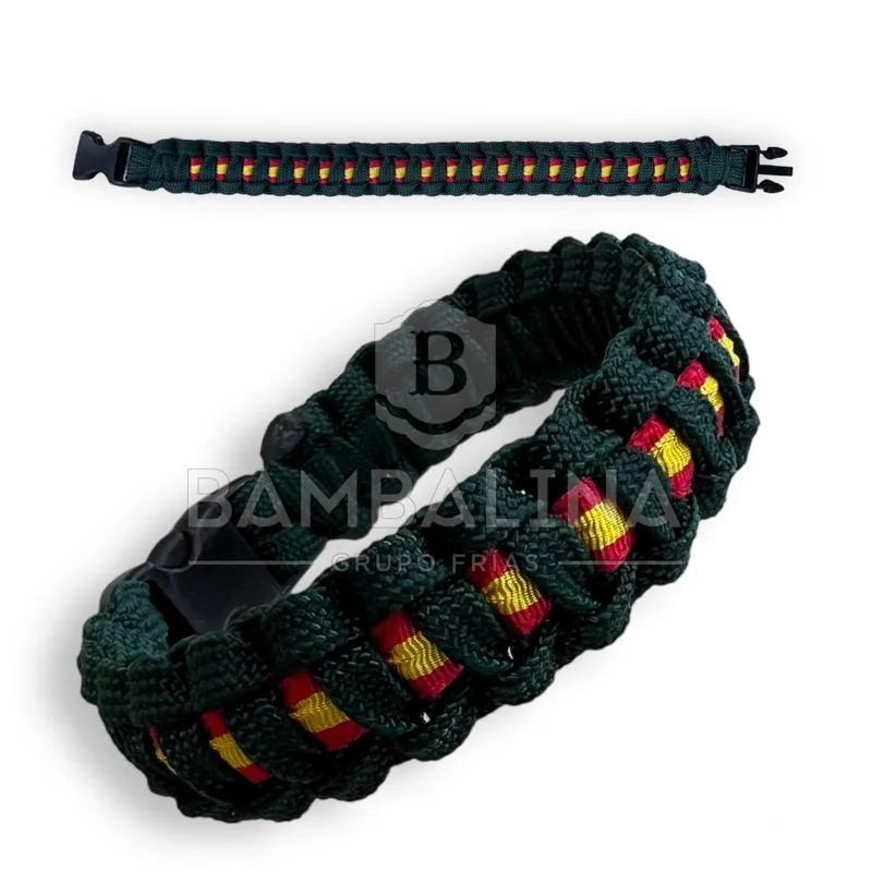Pulsera Paracord España · Verde / OD