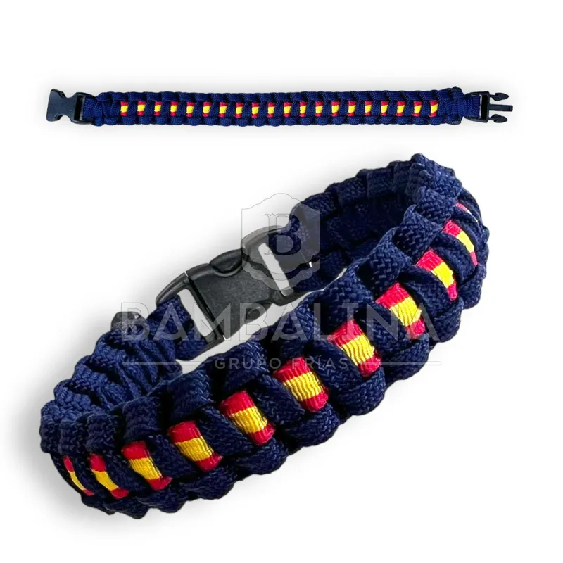 Pulsera Paracord España · Azul