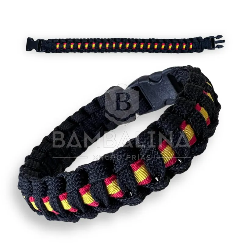 Pulsera Paracord España · Negro