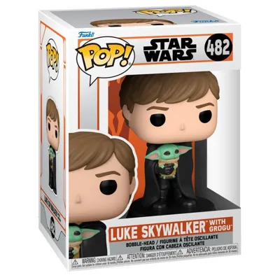 Figura Pop Star Wars Mandalorian Luke with Child - Funko