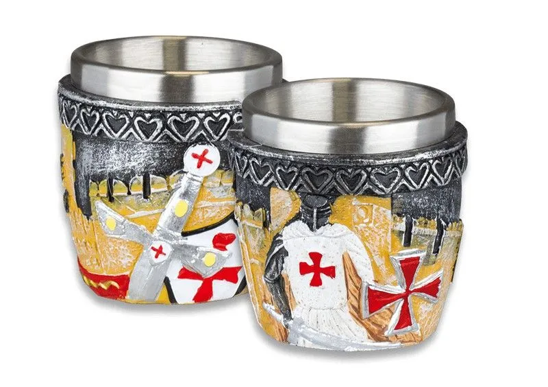Varios Vaso Chupito Resina Templario Knight