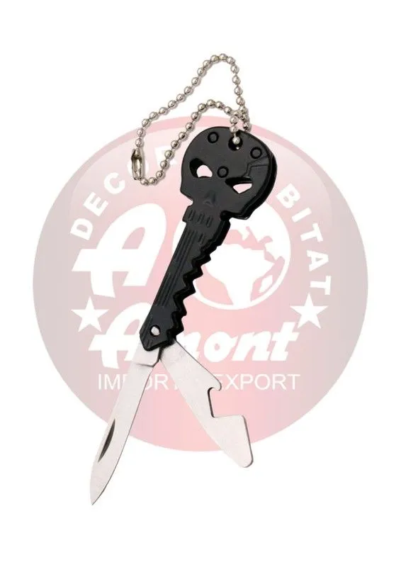 Third Llavero Navaja Llave Calavera · Negro