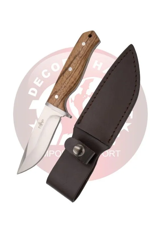 Third Cuchillo de Caza Mango Madera Acero 440