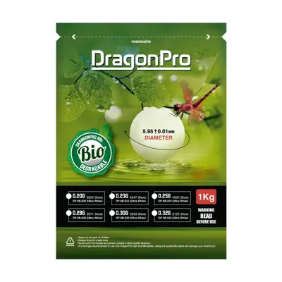 Bolas Bio 0.28g Grado Competición Bolsa 1 kg 3571 BBs - DragonPro