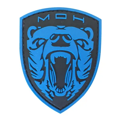Parche de Goma PVC MOH Grizzly 75 x 58 mm - DragonPro