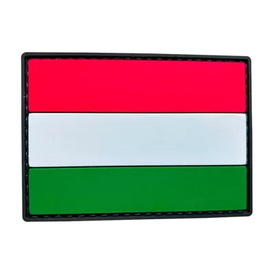 Parche de Goma PVC Bandera Hungría 70 x 50 mm - DragonPro