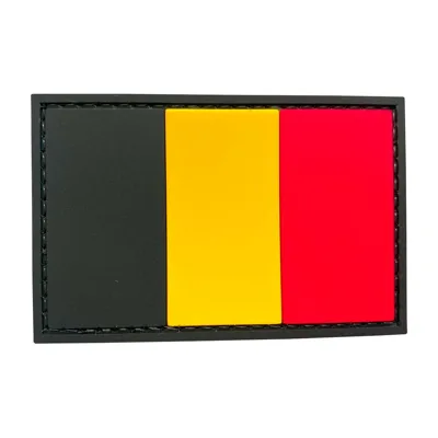 Parche de Goma PVC Bandera Bélgica 70 x 50 mm - DragonPro