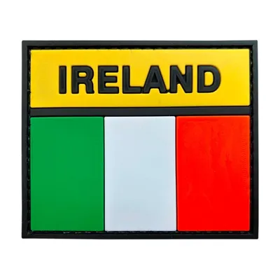 Parche de Goma PVC Bandera Irlanda 70 x 60 mm - DragonPro
