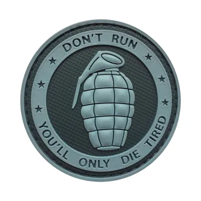 Parche de Goma PVC Granada Don't Run, You'll Only Die 60 mm - DragonPro