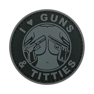 Parche de Goma PVC I Love Guns and Titties 60 mm - DragonPro