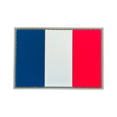 Parche de Goma PVC Bandera Francia 75 x 50 mm - DragonPro