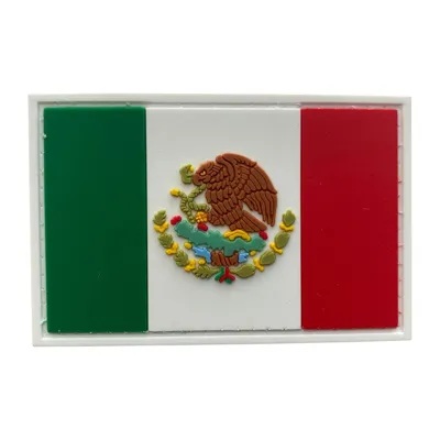 Parche de Goma PVC Bandera México 75 x 50 mm - DragonPro