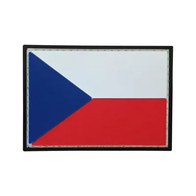 Parche de Goma PVC Bandera República Checa 70 x 50 mm - DragonPro
