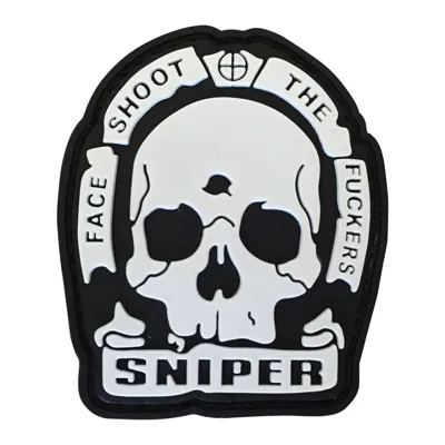 Parche de Goma PVC Face Shoot the Fuckers 50 x 60 mm - DragonPro
