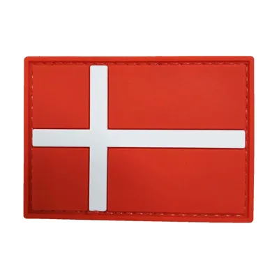 Parche de Goma PVC Bandera Dinamarca 70 x 50 mm - DragonPro