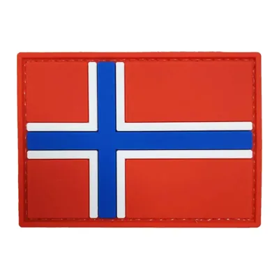 Parche de Goma PVC Bandera Noruega 70 x 50 mm - DragonPro
