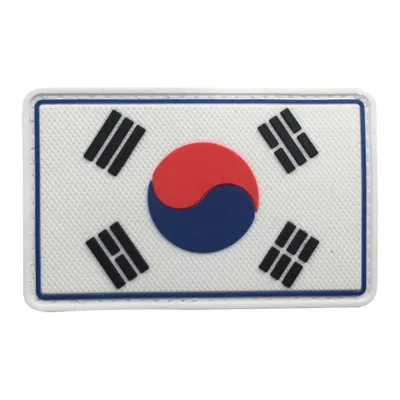 Parche de Goma PVC Bandera Corea 82 x 50 mm - DragonPro
