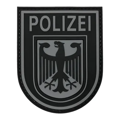 Parche de Goma PVC Escudo Polizei 90 x 70 mm - DragonPro