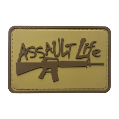 Parche de Goma PVC Assault Life 75 x 50 mm - DragonPro