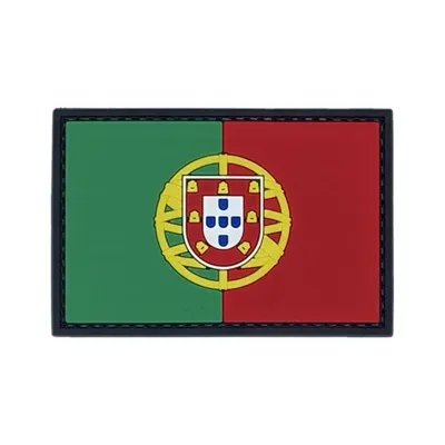 Parche de Goma PVC Bandera Portugal 75 x 50 mm - DragonPro