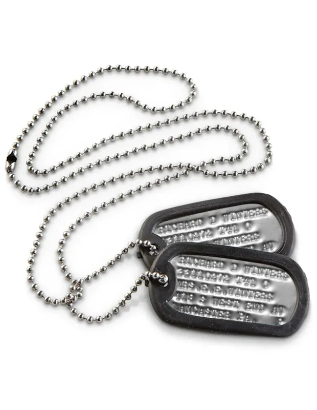 MilTec Dog Tag US Army Plateadas