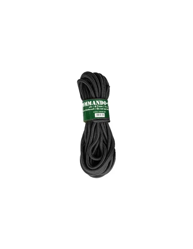 MilTec Cuerda 5mm 15m · Negro
