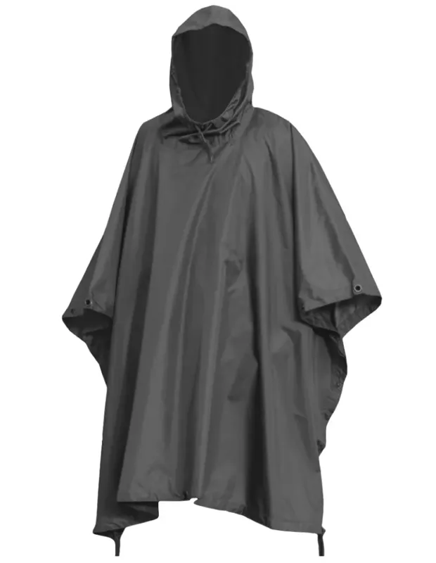 MilTec Poncho Ripstop Milt · Negro