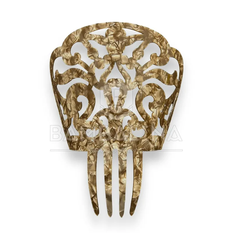Peina Símil Nácar 16,5cm · Tan / FDE