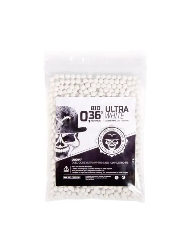 Duel Code Bolas Bio 0,36g 1000BBs Ultra · Blanco