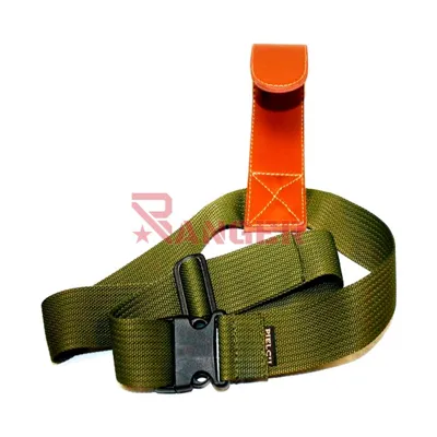 Porta Fusil Cintura Curvo Cuero y Acero - Pielcu