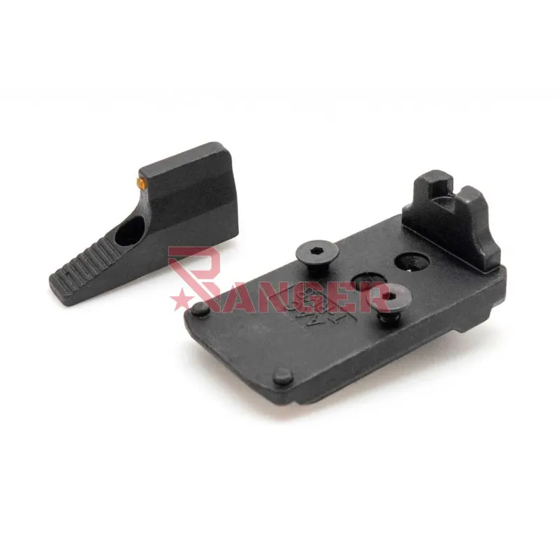 Action Army Adaptador RMR y Alza en Acero para AAP01 · Negro