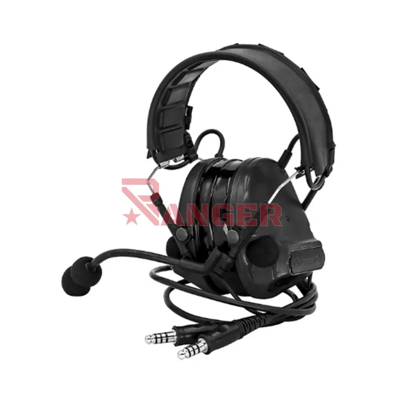 Tac-Sky Auriculares Comtac III Dual Ptt Silicona · Negro