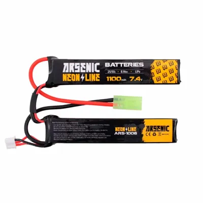 Pro LIPO 7.4V 1100mAh 25C/50C 2STICK - Arsenic