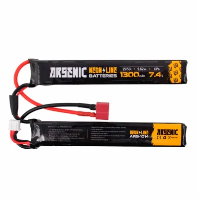 Pro LIPO 7.4V 1300mAh 25C/50C 2STICK T-Dean - Arsenic