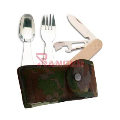Cubierto Militar Navaja C/Funda Cordura Pix.boscoso - Pielcu