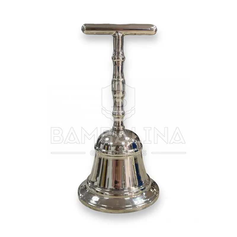 Campana Plateada Cruceta 9cm