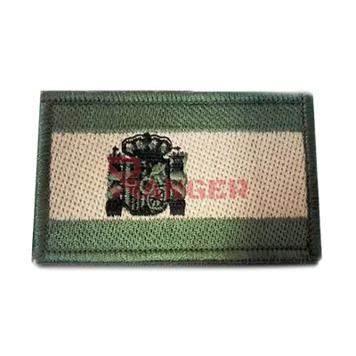 Bandera 8.5x5.5cm Velcro Bordado Med. - Foraventure