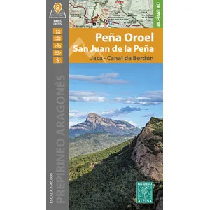2 Mapas 1:40.000 Peña Oroel San Juan de la Oeña. Jaca. Canal de Berdún - Alpina