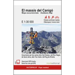 Mapa 1:30.000 el Massís del Canigó. Sector Santa Anna. Excursions per Les Serres Dels Set Homes, del Roc Negre, de Santa Anna, Dels Tre - Mont Editorial