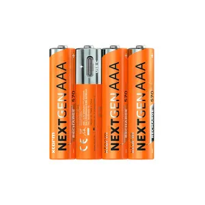 Baterías Recargables de Litio Tipo Aaa de 570 mAh (Blíster de 4 Uds.) - XTORM