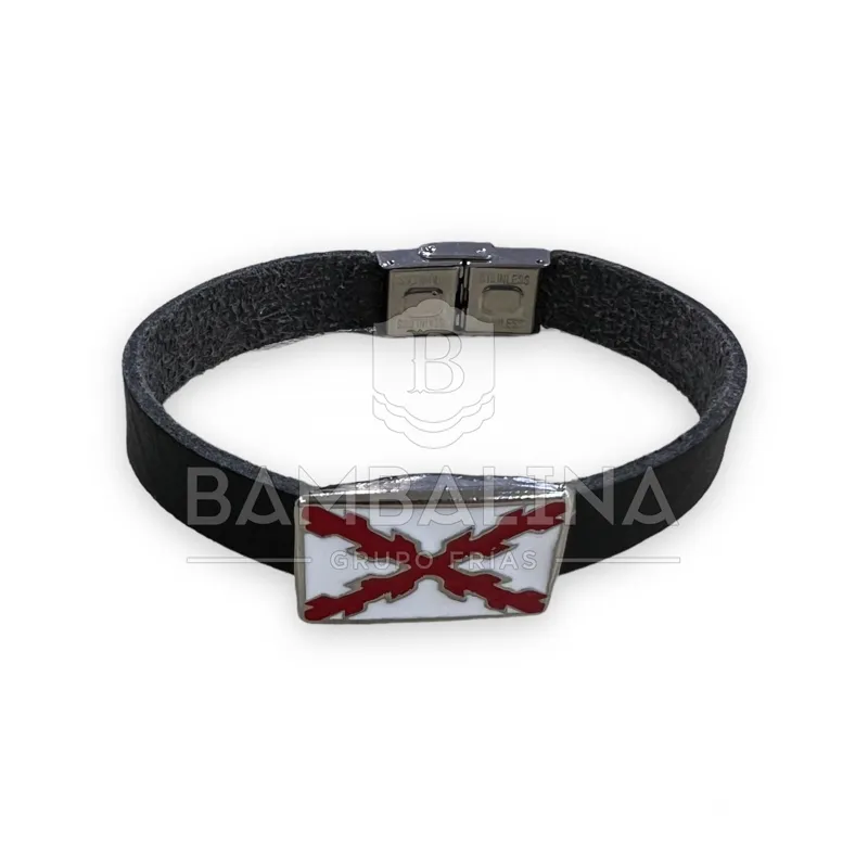 Pulsera Cuero Borgoña