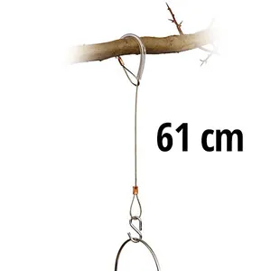 HR-3 Cable con Gancho para Colgar Comederos o Cajas Nido en Ramas, de 61cm - JACOBI JAYNE