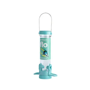 FLO-S1B Comedero Tubular de Plástico 2 Accesos Color Aqua - JACOBI JAYNE