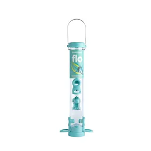 FLO-S2B Comedero Tubular de Plástico 4 Accesos Color Aqua - JACOBI JAYNE