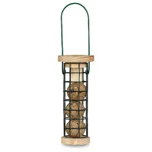 Comedero de Madera para Bolas de Sebo Modelo Torreón - GARDEN BIRDS