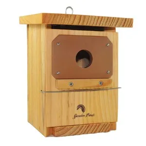Caja Nido de Madera para Páridos Tratada y con Protección Antipícidos - GARDEN BIRDS